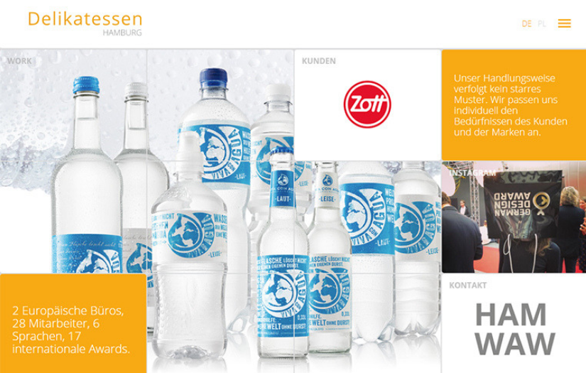 Delikatessen Corporate website screenshot 1